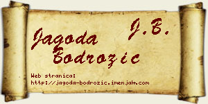 Jagoda Bodrožić vizit kartica